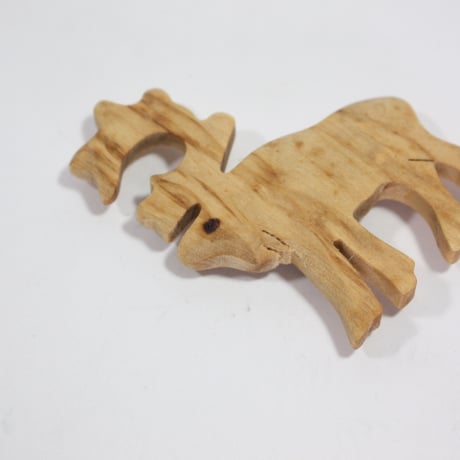 【Wood Jewel】【新品】フィンランド「ウッドジュエル」マグネット "Reindeer（トナカイ）” 250701-137