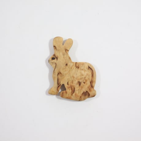 【Wood Jewel】【新品】フィンランド「ウッドジュエル」マグネット "Rabbit （ウサギ）” 250701-095
