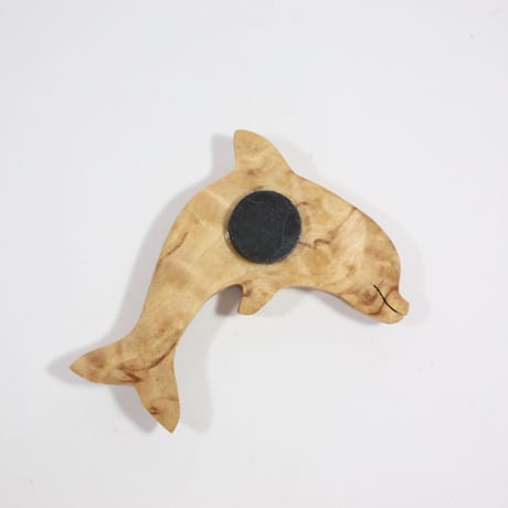 【Wood Jewel】【新品】フィンランド「ウッドジュエル」マグネット "Dolphin（イルカ）” 250701-080