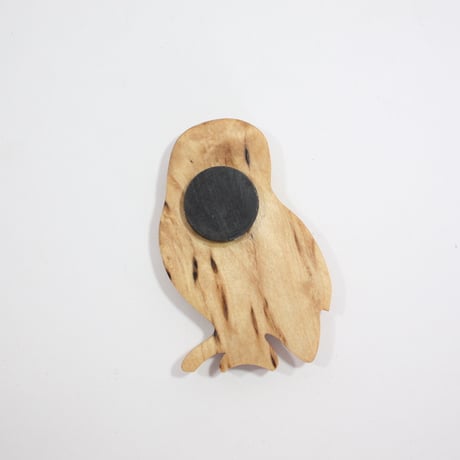 【Wood Jewel】【新品】フィンランド「ウッドジュエル」マグネット "Owl（フクロウ）” 250701-090