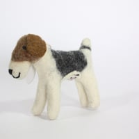 【Amica Felt】【新品】「アミカフェルト」"Fox Terrier（フォックステリア）”人形 Mサイズ 250701-120
