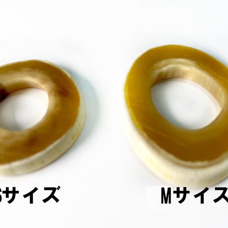 本水牛輪切りリングパーツ　厚みのあるリング　ベージュ　S・Mサイズ アクセサリー作りに　アクセサリーパーツ　[110-000000-035-065-be]