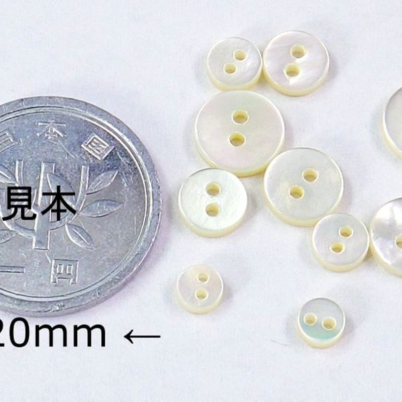 小さい貝ボタン 白蝶貝 まっ平ら型 SH1120 2穴 4mm〜 10個セット 小さい貝ボタン 白蝶貝 まっ平ら型 SH1120 2穴 4mm〜 10個セット