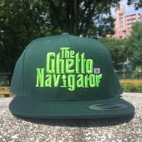THE GHETTO NAVIGATOR snapback cap / Green × Lime Green