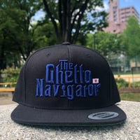 THE GHETTO NAVIGATOR snapback cap / Black × Blue