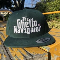 THE GHETTO NAVIGATOR snapback cap / Green × White