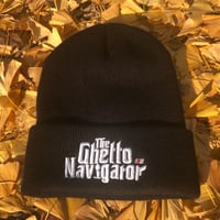 THE GHETTO NAVIGATOR beanie / Black × White