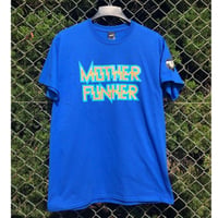 MOTHER FUNKER Tee Shirts / Royal Blue × Light Blue + Yellow