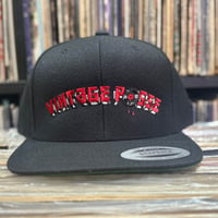 VINTAGE POSSE × Rum Artworks "AOI" snapback cap / Black × Red
