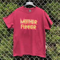 MOTHER FUNKER Tee Shirts / Maroon × Red + Yellow