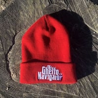 THE GHETTO NAVIGATOR beanie / Red × White