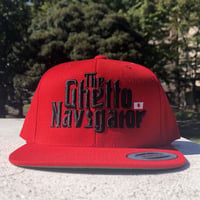 THE GHETTO NAVIGATOR snapback cap / Red  × Black