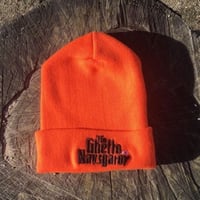 THE GHETTO NAVIGATOR beanie / Blaze Orange × Black