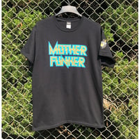MOTHER FUNKER Tee Shirts / Black × Light Blue + Yellow