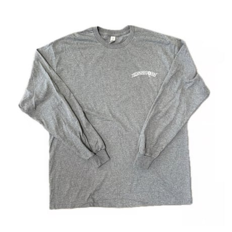 VINTAGE POSSE × Rum Artworks "AOI" long sleeve Tee shirts / Heather Gray × Blue