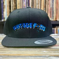 VINTAGE POSSE × Rum Artworks "AOI" snapback cap / Black × Blue