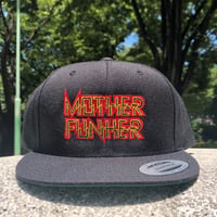 MOTHER FUNKER snapback cap / Black × Red + Yellow