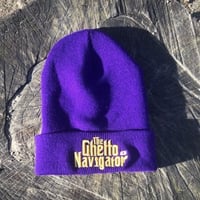 THE GHETTO NAVIGATOR beanie / Purple × Yellow