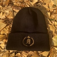 GHETTO D × DIEDRO LOS DIABLOS w name Beanie "D" / Black × Gold
