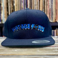 VINTAGE POSSE × Rum Artworks "AOI" snapback cap / Dark Navy × Blue