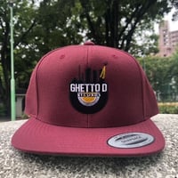 GHETTO D logo snapback cap / Burgundy