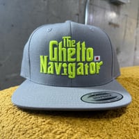 THE GHETTO NAVIGATOR snapback cap / Silver Gray × Neon Yellow