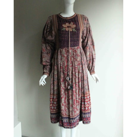 70s PHOOL Indian Cotton Dress インド綿ワンピース 70s PHOOL Indian Cotton Dress インド綿ワンピース