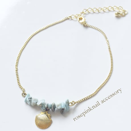turquoise shell  anklet