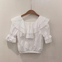 フリルクロップドブラウス