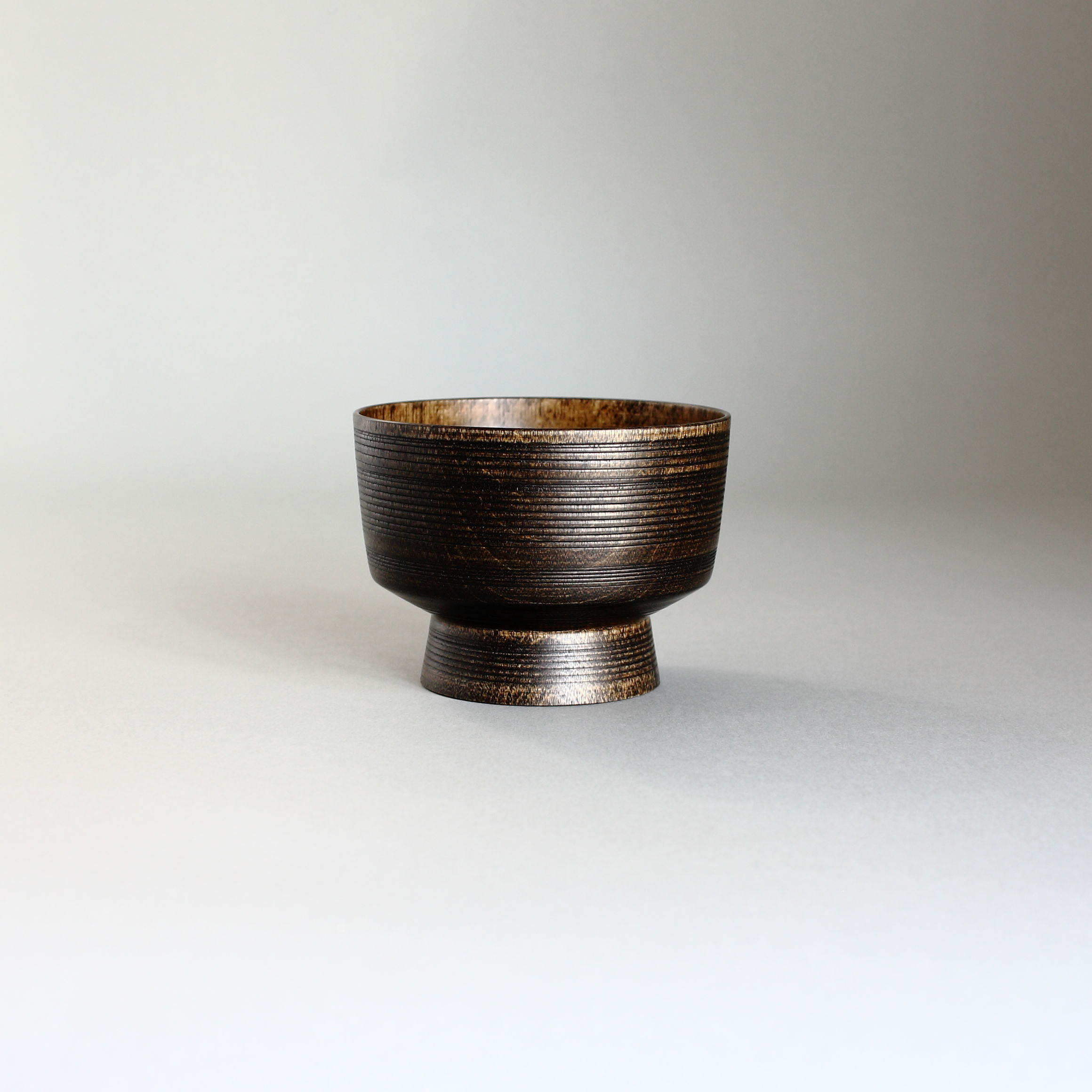 BASE 01 汁椀乱筋(黒漆拭き漆仕上げ) | ROKUROSHA STORE