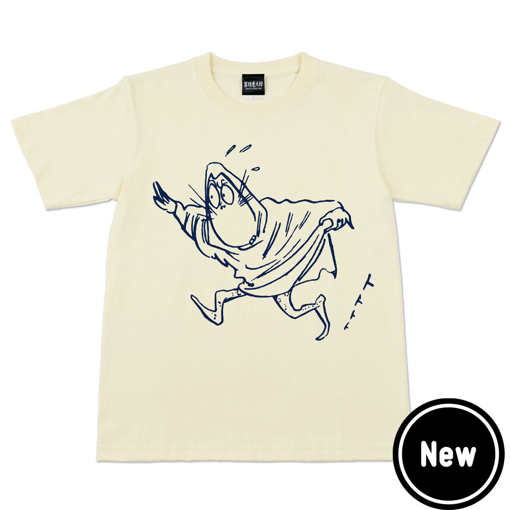 墓場鬼太郎 ねずみ男 トトトト T-Shirts Color 亜麻色 | Yokai-Shop