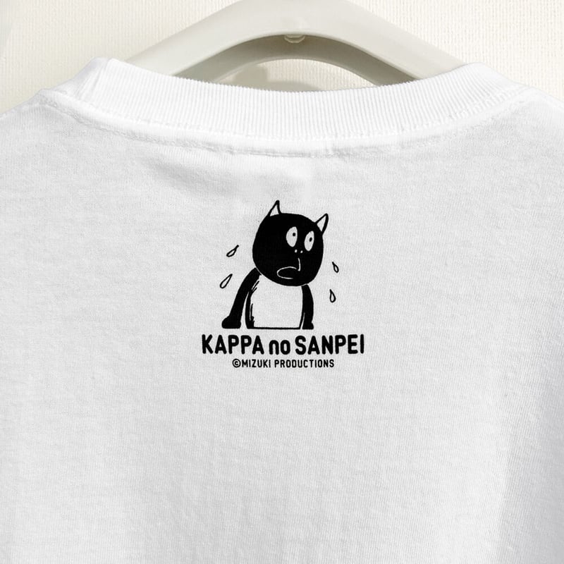 河童の三平 うたたねたぬき ロングスリーブ T-Shirts Color ホワイト