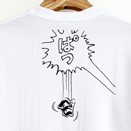 ［YokaiShop限定Ver］墓場の鬼太郎  バックベアード ぴかりT-Shirts Color  ホワイト