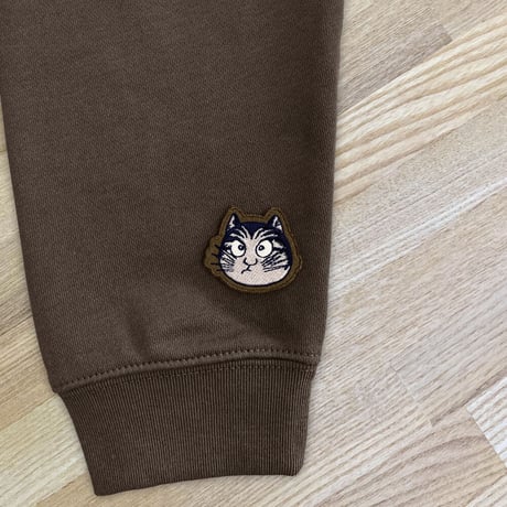 猫楠パーカー Color こげ茶