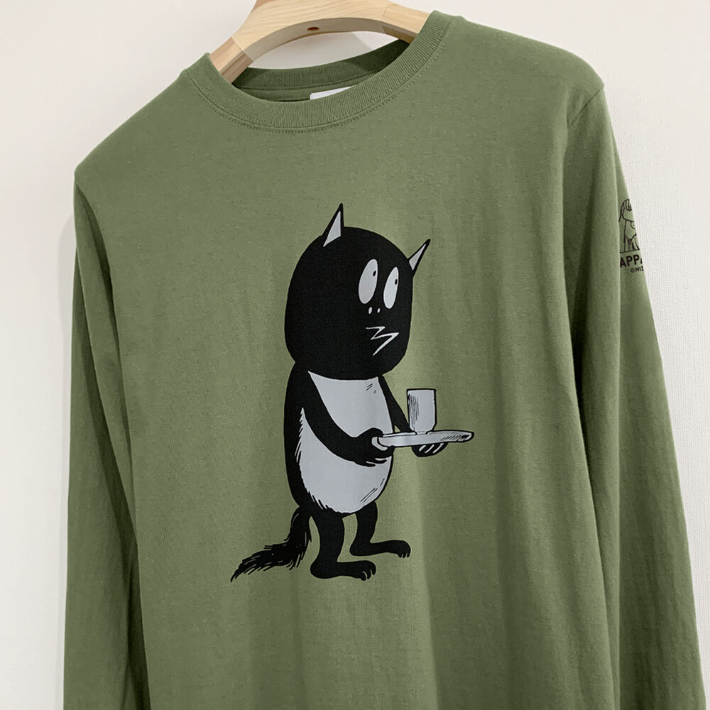 河童の三平 お茶をどうぞ ロングスリーブ T-Shirts Color お茶色 | Yoka