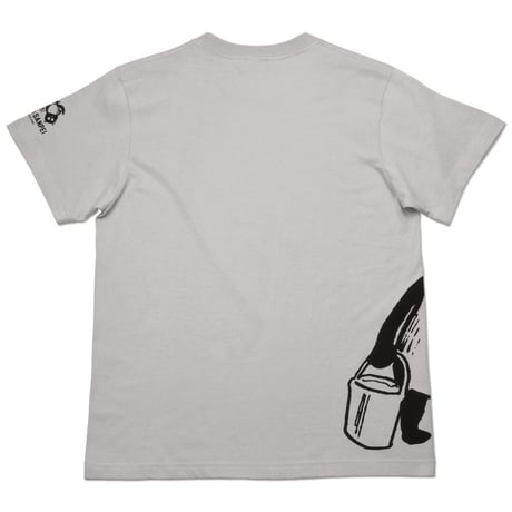 河童の三平 バケツ持ちたぬき T-Shirts（特製タグ付） Color ライトグレー