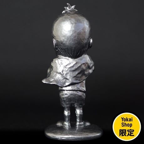 水木しげるロード妖怪ブロンズ像レプリカミニフィギュア［悪魔くん（埋れ木真吾）］ YokaiShop限定シルバー