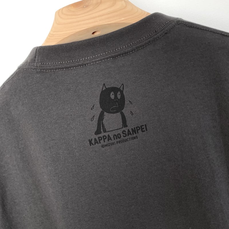 河童 河童の三平 うたたねたぬき ロングスリーブ T-Shirts Color スミ
