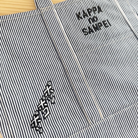 〔予約販売2026年8月初旬～9月初旬発送予定〕河童の三平 刺繍 トートバッグ Color ストライプ