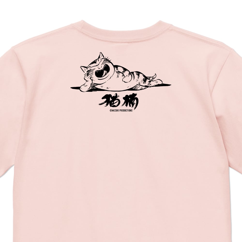 猫楠(立ち姿)T-Shirts Color 薄桜 | Yokai-Shop