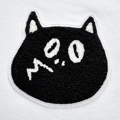 河童の三平 たぬき顔モコモコワッペン ジップパーカー Color オフホワイト