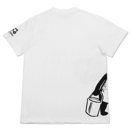 河童の三平 バケツ持ちたぬき T-Shirts（特製タグ付） Color ホワイト