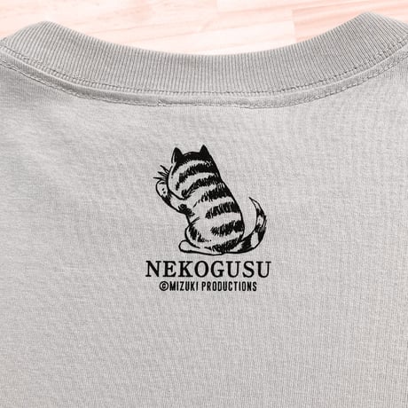 〔2023年3月15日から順次発送〕猫楠 T-Shirts Color  ライトグレー