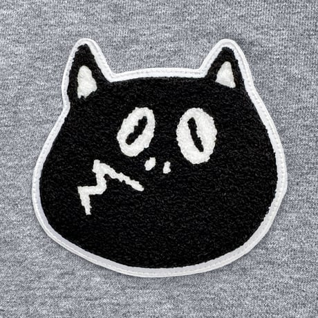 河童の三平 たぬき顔モコモコワッペン ジップパーカー Color グレー
