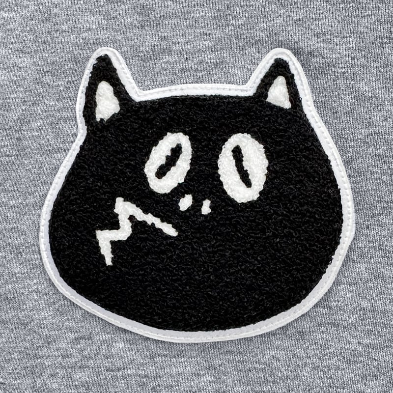 河童の三平 たぬき顔モコモコワッペン ジップパーカー Color グレー