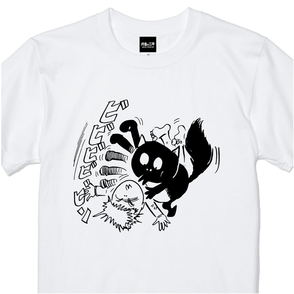 河童 河童の三平 うたたねたぬき ロングスリーブ T-Shirts Color スミ