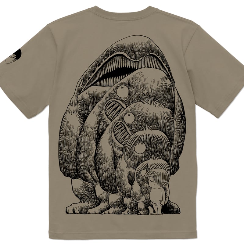 YokaiShop限定Ver］墓場の鬼太郎 大海獣 T-Shirts Color カーキ