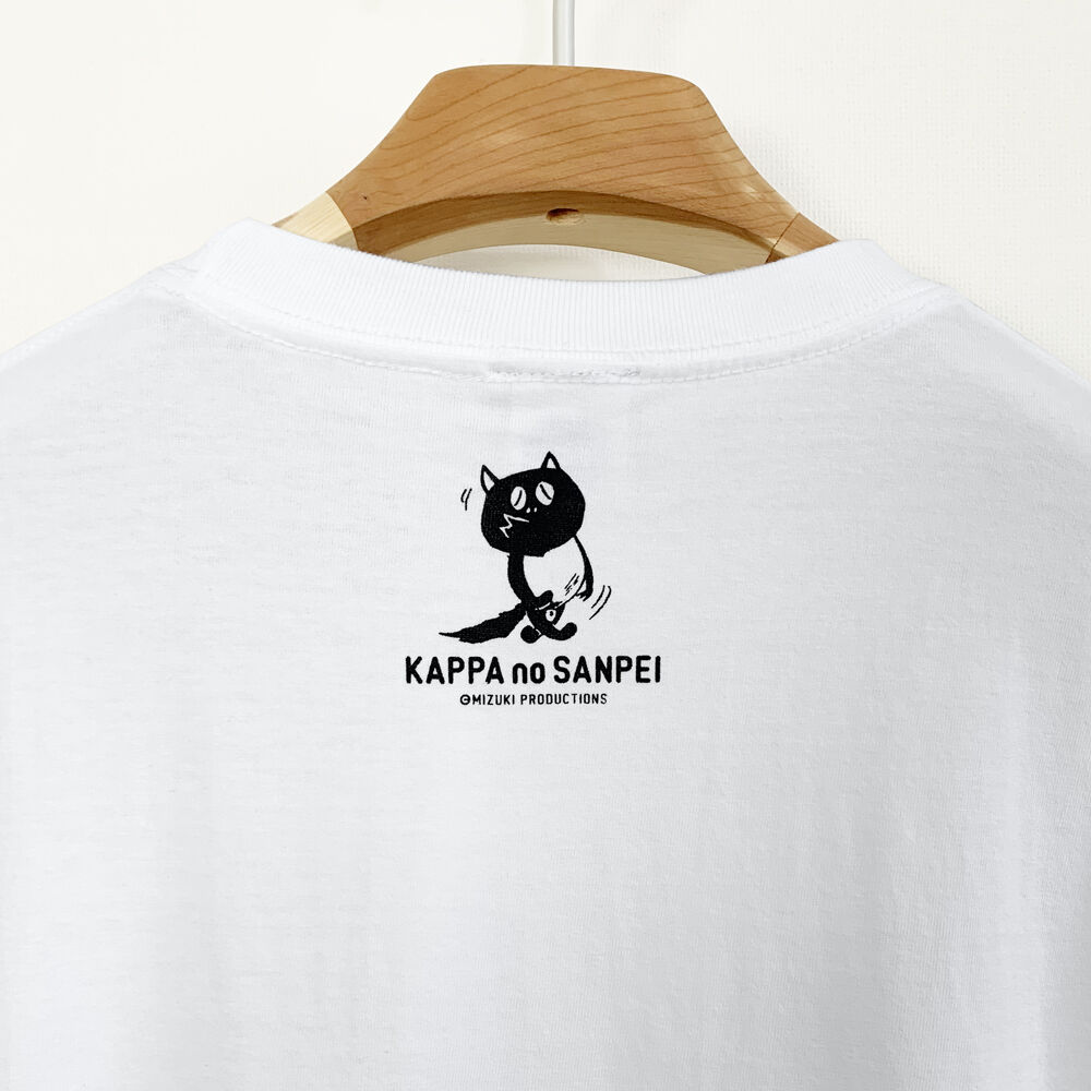 河童の三平 たぬき顔 T-Shirts Color ホワイト | Yokai-Shop