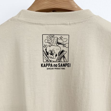 〔2023年3月15日から順次発送〕河童の三平 金づちたぬき T-Shirts  Color  ベージュ