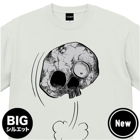 〔予約販売2026年8月初旬～9月初旬発送予定〕墓場の鬼太郎 しゃれこうべ  ビッグシルエット T-Shirts Color フロストグレー